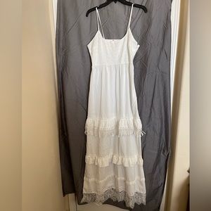 NWOT White boho maxi dress size XL